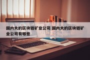国内大的区块链矿业公司 国内大的区块链矿业公司有哪些