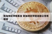 新加坡区块链基金 新加坡区块链金融公司有哪些